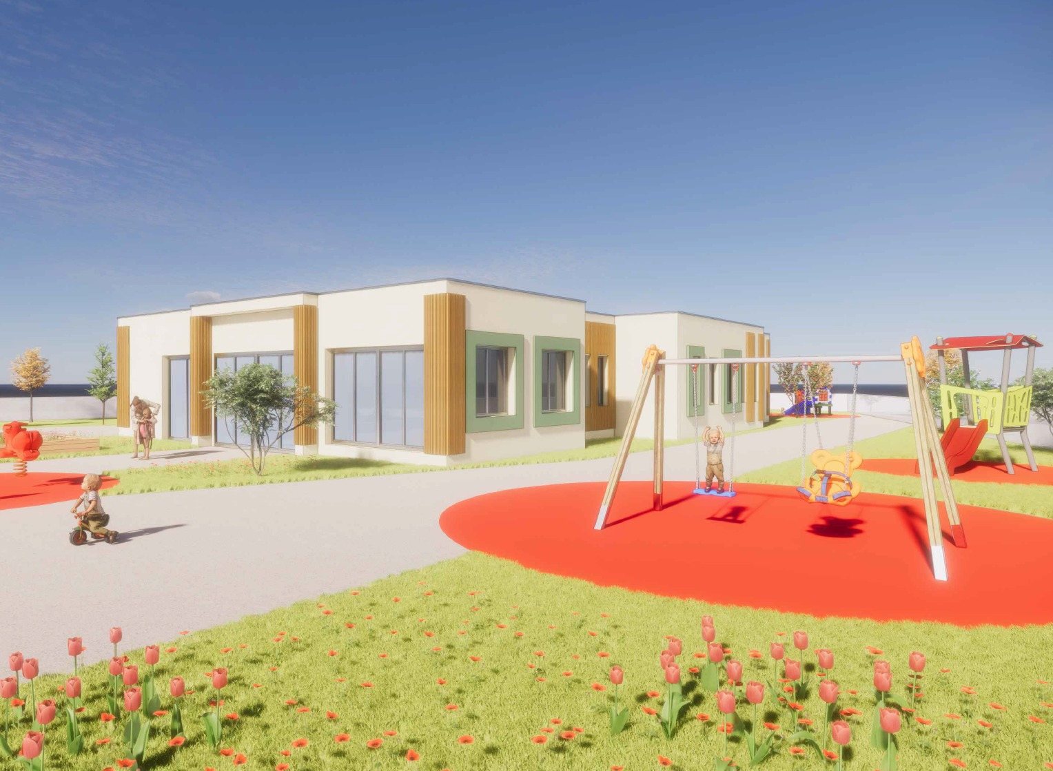 Asilo nido Monsignor Mazzarella, Sant'Angelo d'Alife – render di progetto